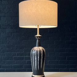 Mid-Century Danish Modern Ceramic Table Lamp by Soholm, Denmark – Signed, c.1960’s - Delivery Available 