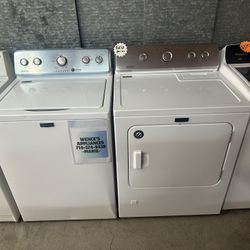 MAYTAG TOP LOAD WASHER & GAS DRYER SET 