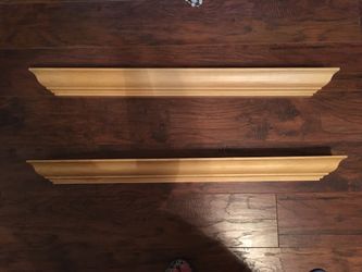 24” wood display shelves