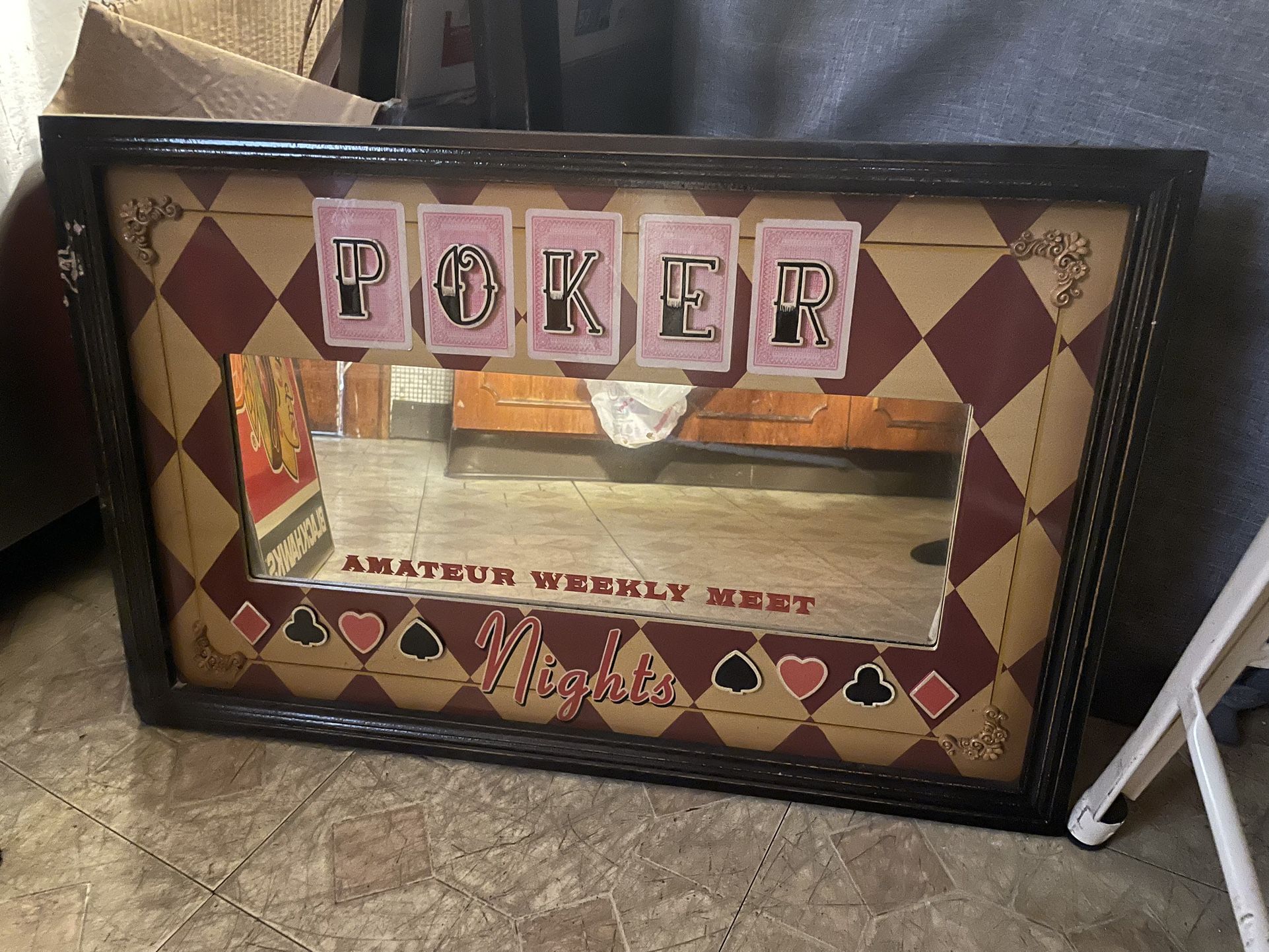 Poker sign, Picturer Frame
