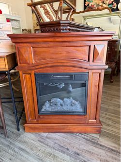 Antique solid wood fireplace with Heat