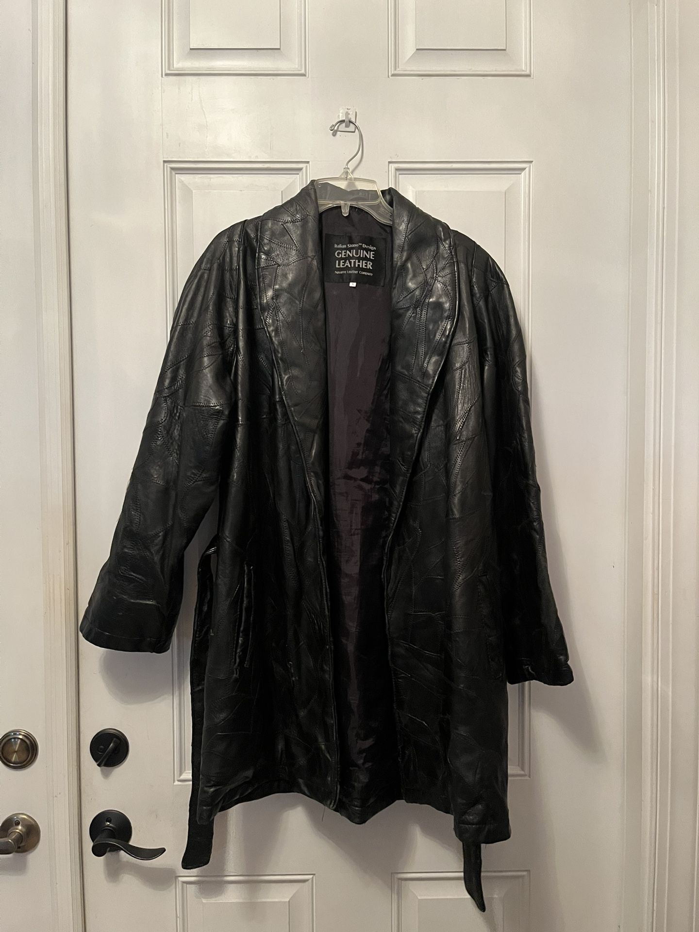 Genuine Italian Leather Coat Size L