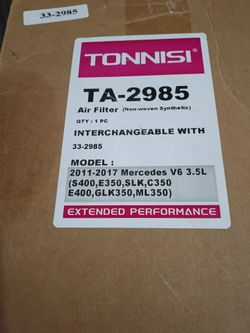 2011-2017 Mercedes 3.5 Air Intake Filter