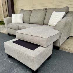 Gray Reversible Ashley Furniture Sectional Couch Sofa