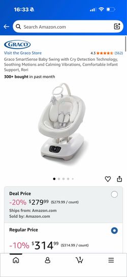 Graco SmartSense Baby Swing with Cry Detection