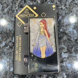 Disney Ultimate Princess Designer Collection Ariel Limited Release Pin.  Size approximately 3 inches long and 1 3/4 wide.  Brand new on original card.