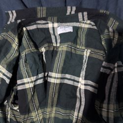 old navy green flannel xl