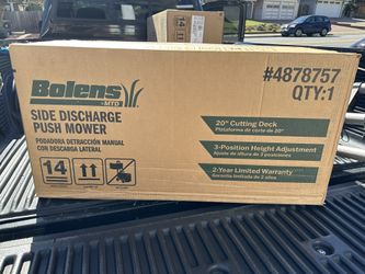 Bolens by MYD 20 inch Side Discharge Push Mower NIB