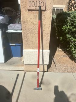 Floor Scraper with Long Red Handle