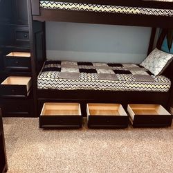 Dark Mahogany Bunk Beds