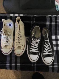 Chuck Taylor’s/Converse 7.5 women low and high tops