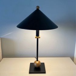 RARE 1990 Robert Sonneman for George Kovacs Memphis Post Modern Black Table Lamp