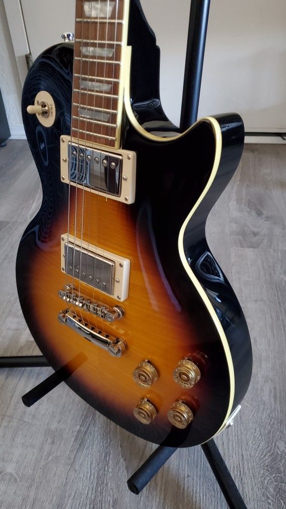 Epiphone Les Paul 1960 Tribute Plus Vintage Sunburst Solid Body Electric Guitar-Gibson Classic 57 Pickups-Grover Locking Tuners-Excellent Condition! 