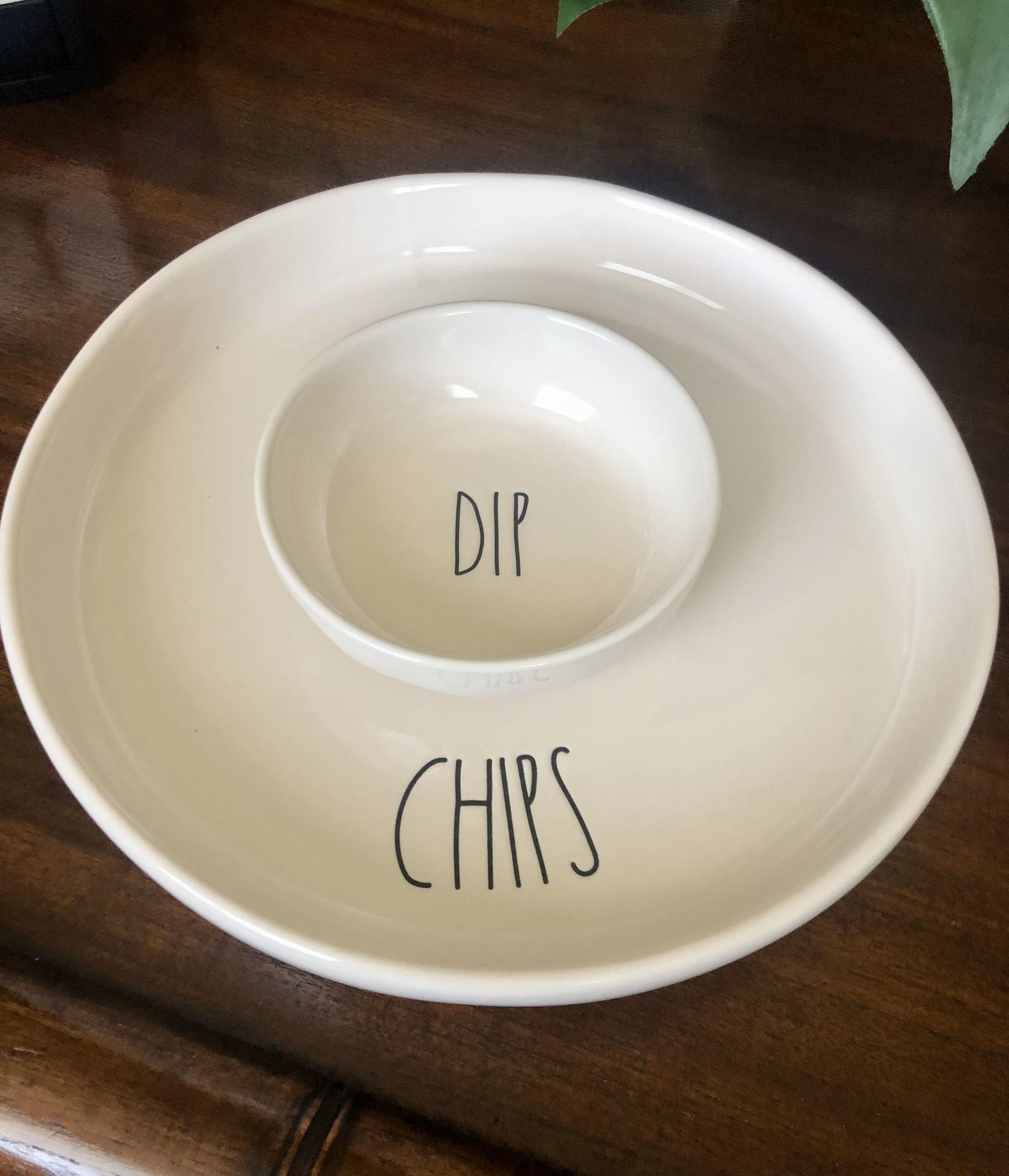 Rae Dunn CHIPS & DIP plate