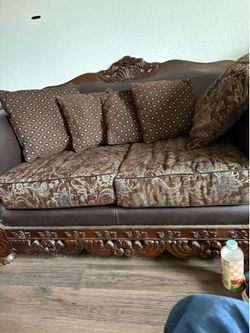 Elegant Ornate Sofa & Chair Set (3) pieces