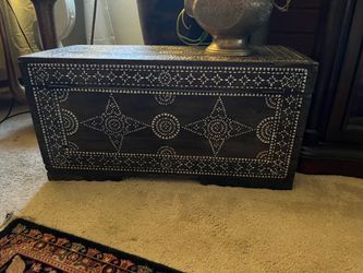 Late 19th Century Moorish-Patterned Mother-Of-Pearl Chest