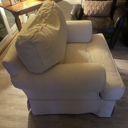 Canvas Fabric Oversized Chair