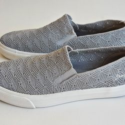 Blowfish Women's Gray Silver Mintree Slip On Sneakers  8.5M