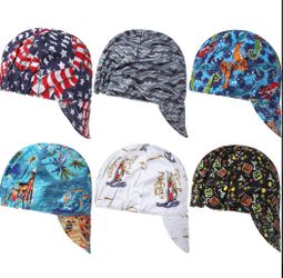 6 Pcs Welding Hat for Men Electric Mesh Inside Welding Cap Flame Resistant Cotton Hat Electrician Gas Station Most Helmet