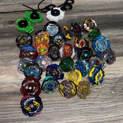 Hasbro Beyblade Lot – 30 Beys w/ Launchers