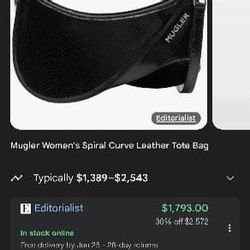 Mugler Purse New