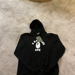 Black And White College Bape Hoodie 