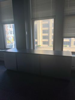 Grey Office Storage Credenza Cabinet