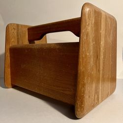 Solid Oak Magazine Rack