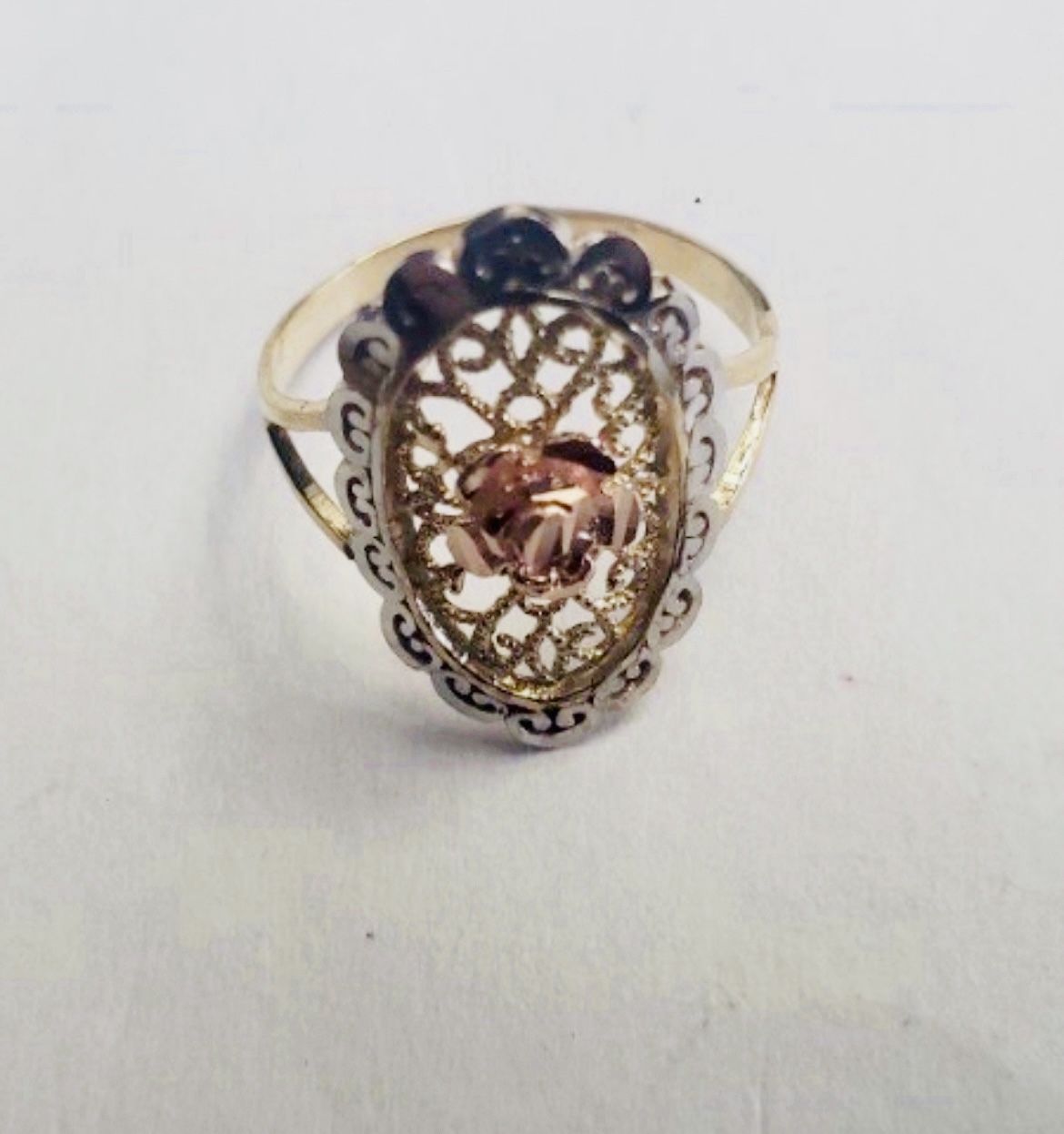 10K Solid Gold Ring For Wedding Size 7