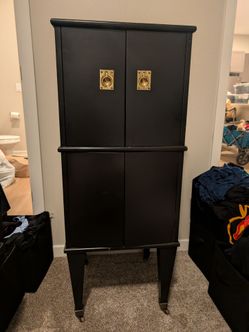 Jewelry Cabinet Black/Gold