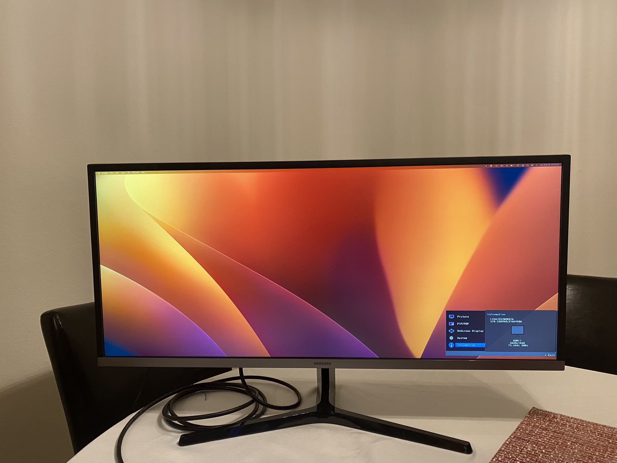 Samsung 34” Monitor - LS34J552WQNXZA