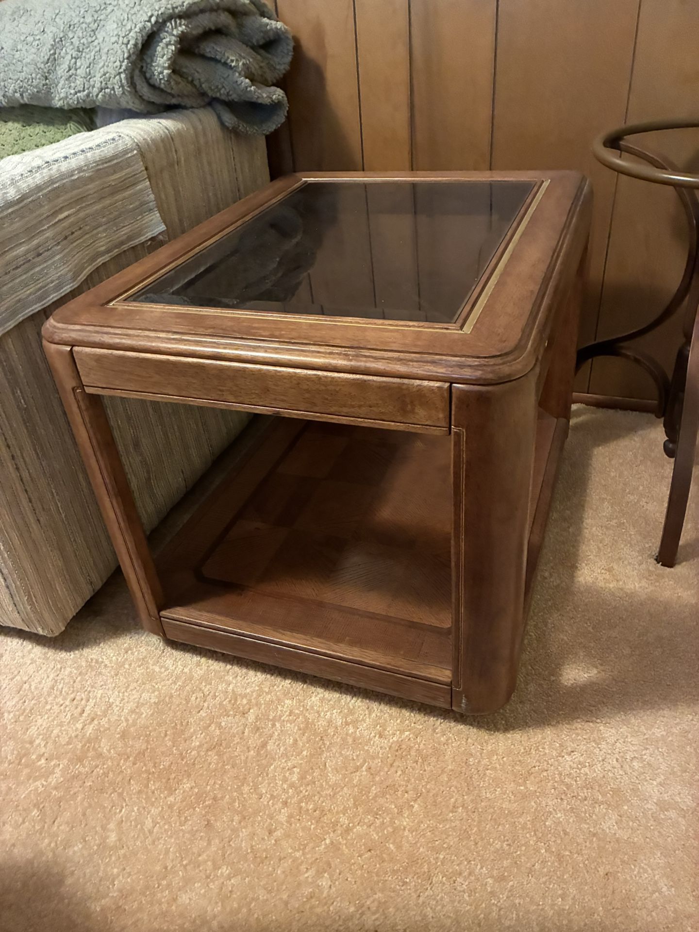 Wood End Table