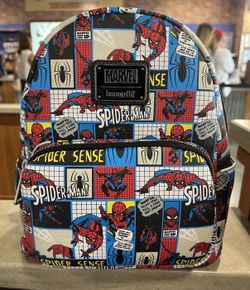 Loungefly Marvel Spider-Man Spidy Sense Limited Disney Parks Edition Backpack & Funko Deluxe PoP! Spider-Man: No Way Home