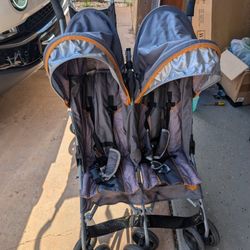 Delta Children Double Stroller with Canopy 