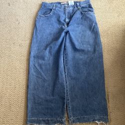 Blue Acid Wash Jnco Jeans