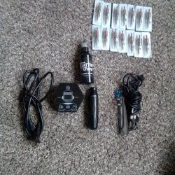 Tattooing Machine With Ink And Needles Still In Package 