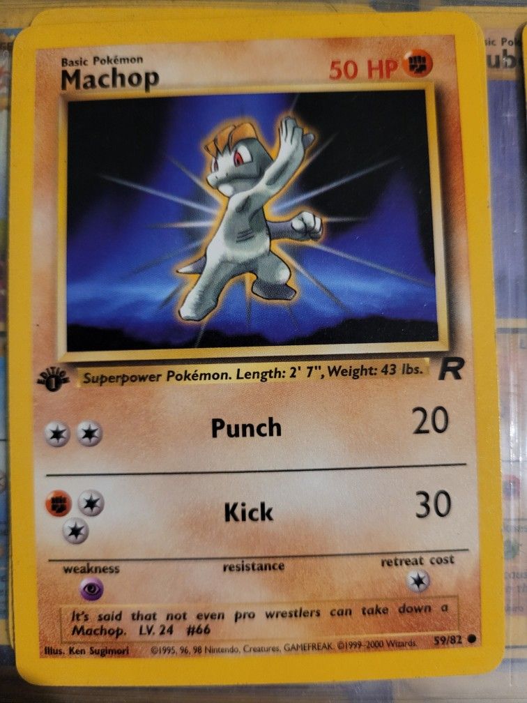 1st Edition Machop (Team Rocket Set)