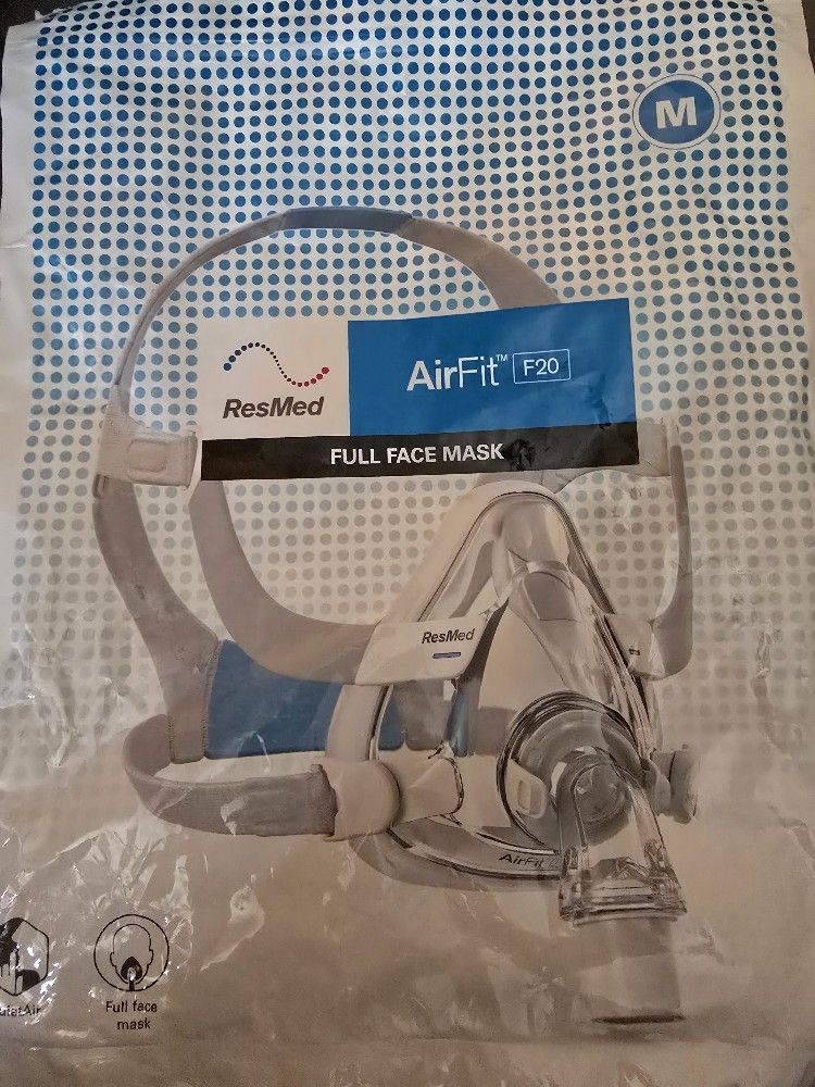 CPAP Full Face Mask- ResMed AirFit F20- with Headgear sz-Medium: Frame & cushion