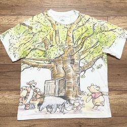 Disney Winnie The Pooh Tigger Tree of Life Art Painting Mural T Shirt Womens L