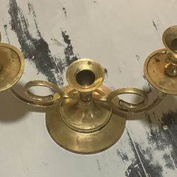 Brass 3 Small Candle Holder 