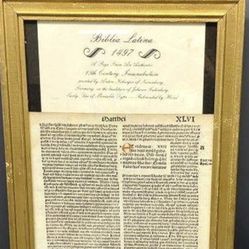 1497 INCUNABULA PAGE  FROM THE NEW TESTAMENT 