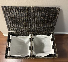 Wicker Laundry Sorter By Bay Isle Home 24x24x12
