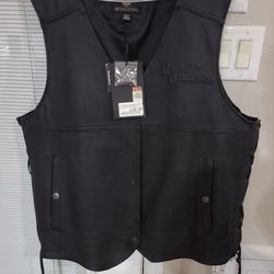 3XL Men's Harley Davidson Leather Vest