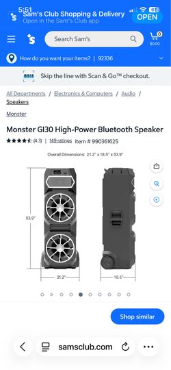 Monster GI30 High-Power Bluetooth Speaker