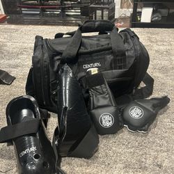 New CENTURY MMA Training Kit, Gloves, Foot Gloves, Gym Bag, 