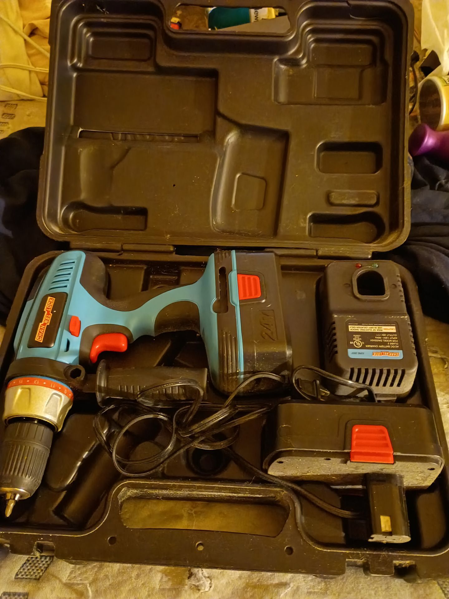Channel Lock 24V cordless drill and charger set