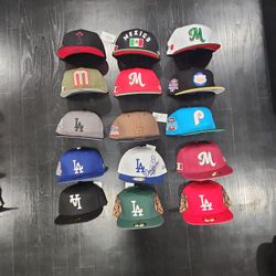 MLB SIZE 7 FITTED HATS VARIOUS STYLES AND TEAMS ONLY $15 EACH