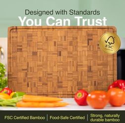 Cactus & Cubby Premium Bamboo Cutting Board
