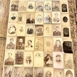 Estate Fresh Late 1800’s Antique Victorian Photo Album with 43 Photos and Tin Types!
