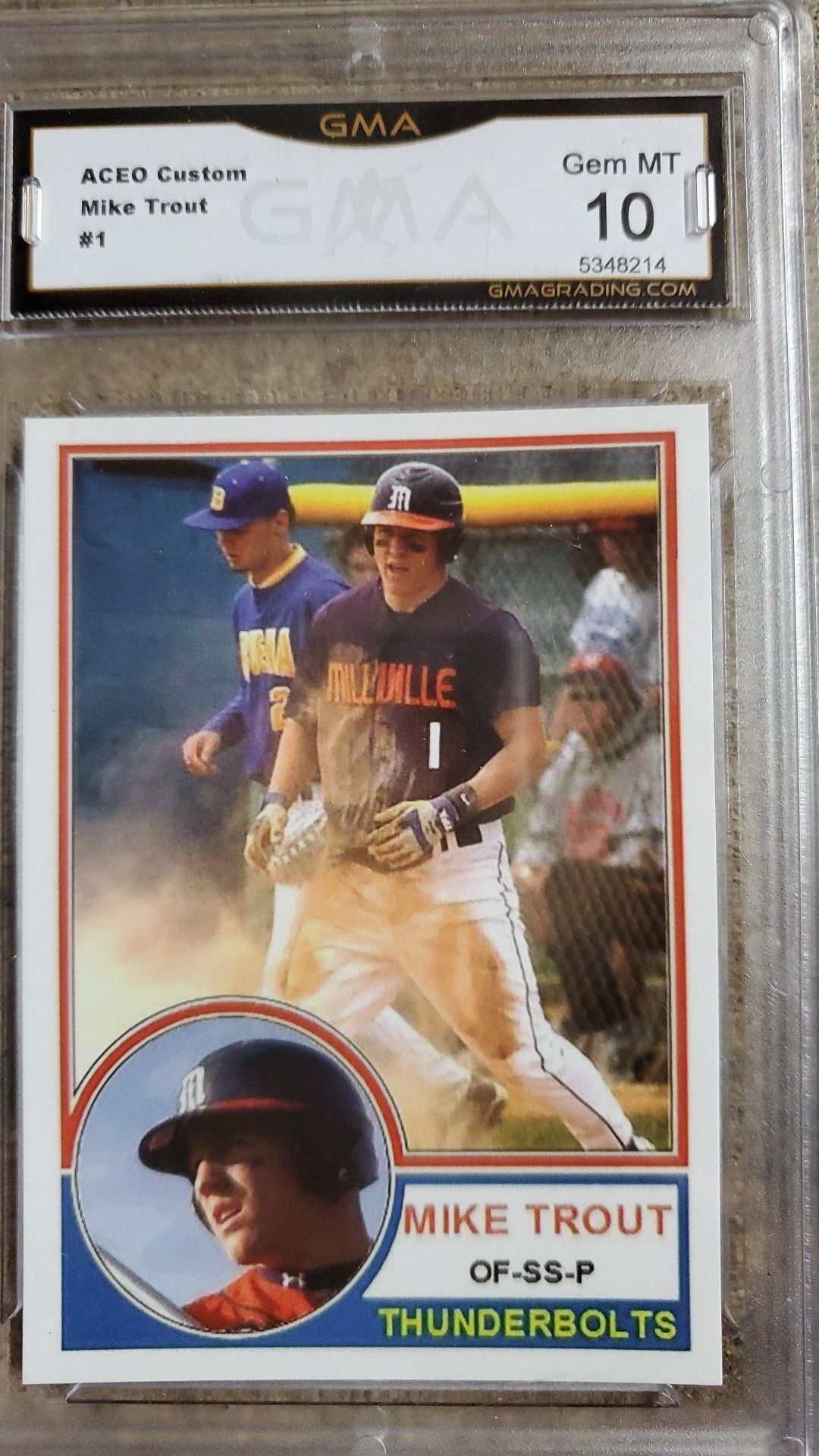 mike trout high school card gem mint 10 rare rare